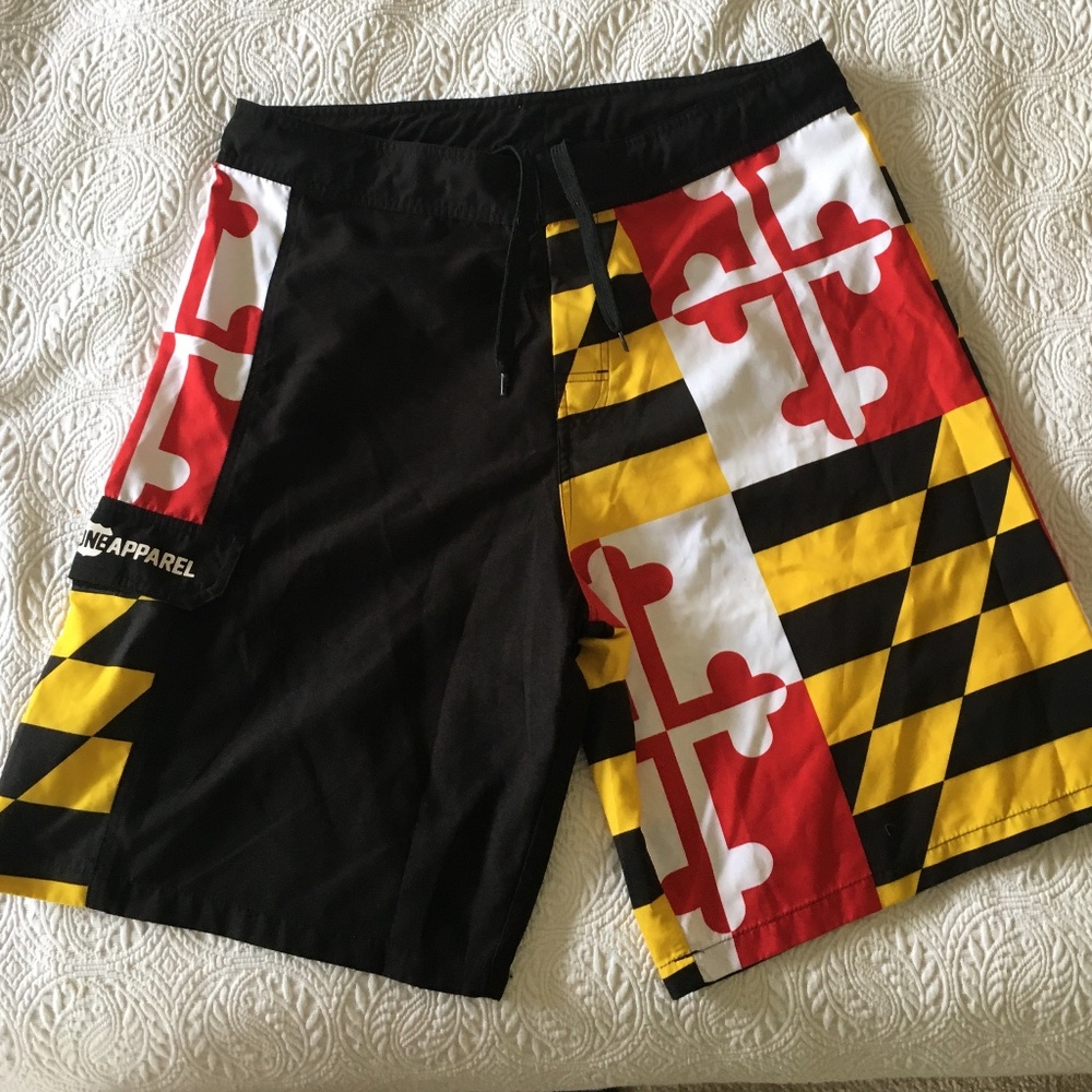 Route One Maryland Flag board shorts